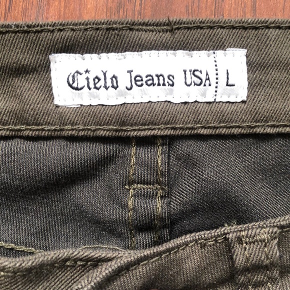 Skinny Jeans Jeggings Stretchy Olive Green Mid Ris - Picture 3 of 8